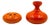 Sculptural Orange Ceramic Vases, Italy, 1970s, Set of 2 For Sale