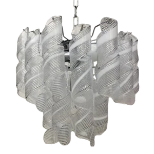 Contemporary Murano Glass Sputnik Chandelier Virgola Like Mazzega Zuccheri Venini Barovier Style