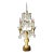 Mid 20th Century Pale Yellow Onyx and Crystal Candelabra Lamp For Sale