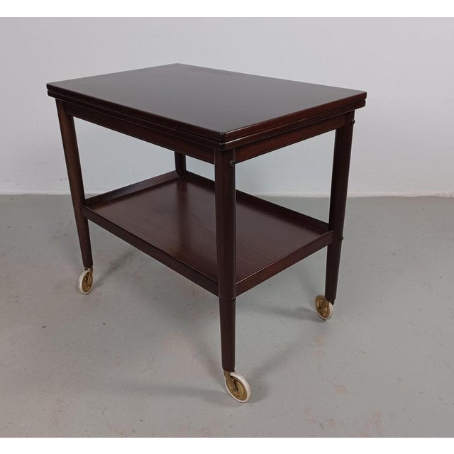 1960s Fully Restored Rungstedlund Mahogany Multifunctional Side Table by Ole Wanscher, 1960s For Sale - Image 5 of 12