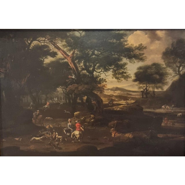 Jan Van Bloemen, Landscape with Figures, 17th Century, Oil Painting on Canvas, Framed For Sale - Image 10 of 11