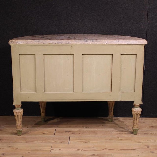Vintage Italian Half-Moon Commode, 1950 For Sale - Image 3 of 13