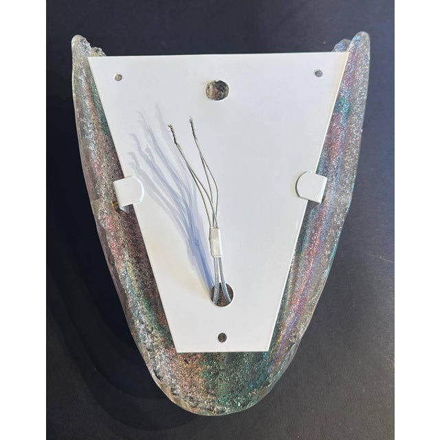 1960s Green and Pink Graniglia Shield Sconce For Sale - Image 12 of 13