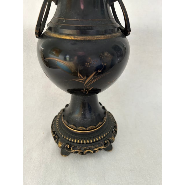 Antique Ornate Chinese Bronze Four Armed Candelabra For Sale In West Palm - Image 6 of 11