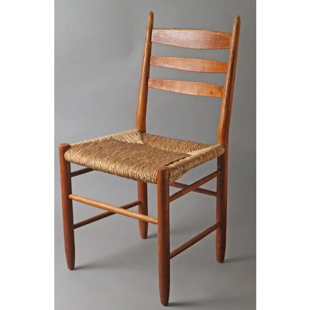 Side Chair with Raffia Seat, 1960s For Sale - Image 11 of 11