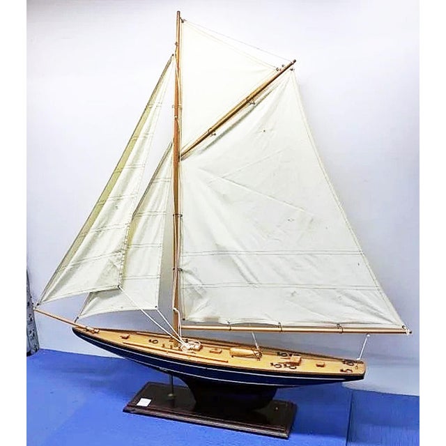 Wood 1960s Large Sailboat Model For Sale - Image 7 of 7