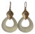 1980s Frosted Lucite Door Knocker Earrings, a Pair For Sale