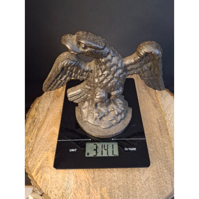 Antique Cast Iron Eagle on Rock Doorstop Patriotic Americana Hubley or Albany For Sale - Image 17 of 17