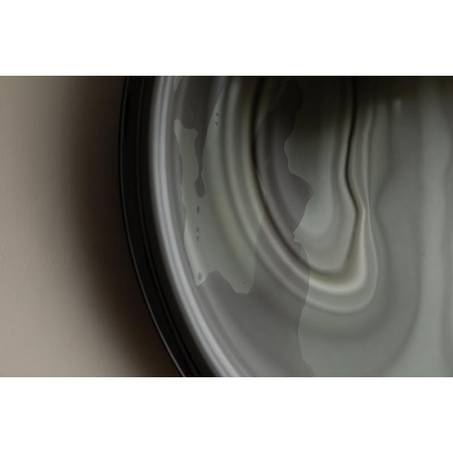 Glass Dark Ghost Wall Mirror by Oom Glass For Sale - Image 7 of 11