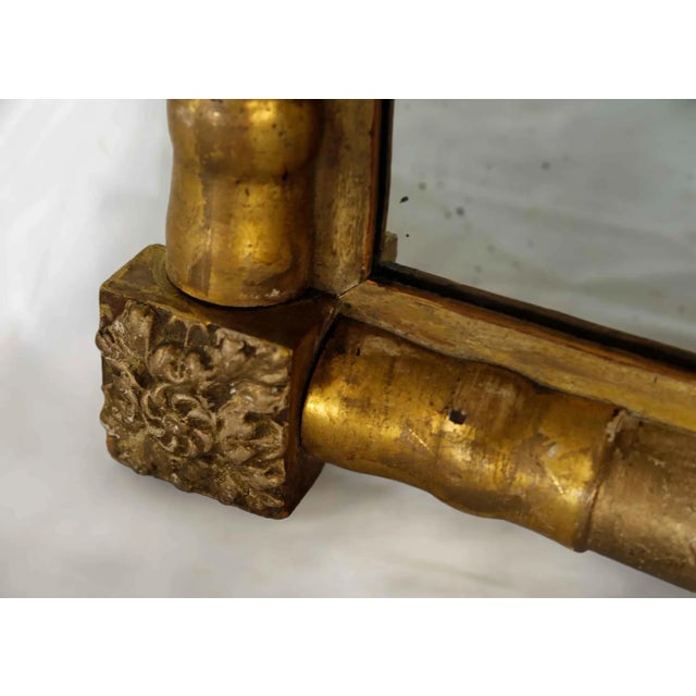 Traditional Giltwood Mirror With Reverse Painted Glass Panel For Sale - Image 3 of 6