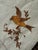 1950s Vintage Fine Linen Luncheon Napkins, Embroidered Songbird Motif, Hemstitched Ivory Linen, C. 1940s–1950s - Set of Four For Sale - Image 5 of 8