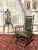1960s Vintage Dark Green Leather Rocking Chair with High Back from Onbekend, 1950s For Sale - Image 5 of 6