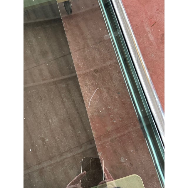 Italian Coffee Table in Chromed Steel and Smoked Glass, 1970s For Sale - Image 10 of 11