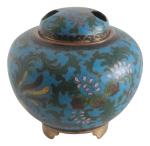 Golden Bronze Cloisonné Incense Burner, 19th Century