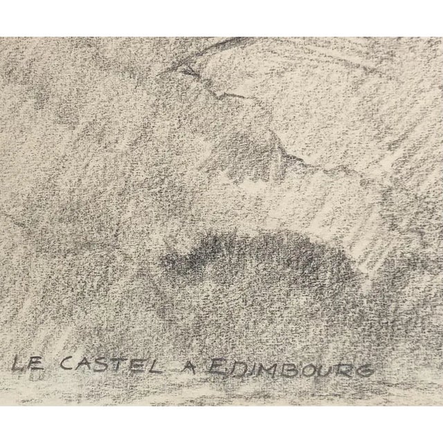 Frédéric Schmied, Le Castel À Edimbourg, 1958, Graphite on Paper For Sale - Image 4 of 7