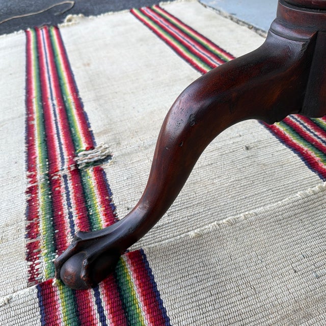 A Vintage Mahogany Chippendale Style Title Top Tea Table, 1970’s For Sale - Image 6 of 12