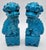 Blue Pair of Turquoise Glazed Chinese Guardian Lions (Fu Dogs), Late 20th Century For Sale - Image 8 of 9