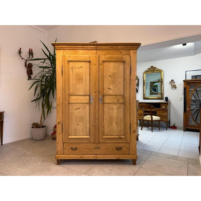Biedermeier Spruce Farmhouse Cupboard For Sale - Image 3 of 17