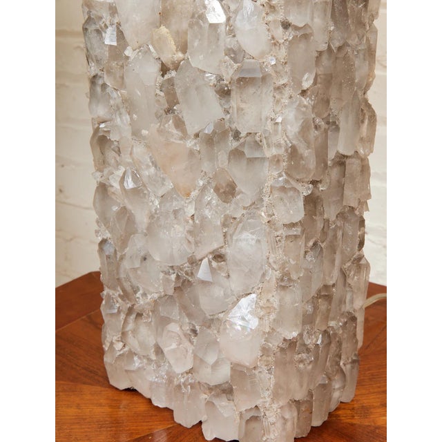 Silver Mid 20th Century Designer Crystal Lamp For Sale - Image 8 of 10