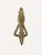 Late 19th Century Antique Solid Brass Door Knocker, English Style Triangular Ring With Decorative Backplate, 8.38” For Sale - Image 5 of 5