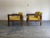 Michael Taylor Modernist Club Chairs in Rush and Brass - Set of 2 For Sale - Image 4 of 12