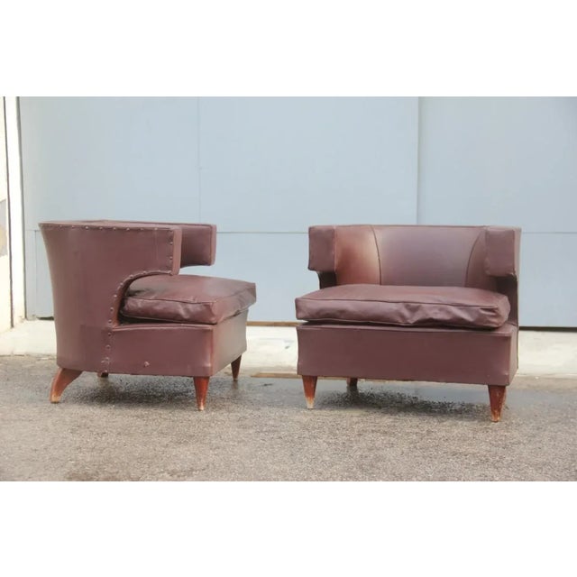 Set of Italian Armchairs with Wooden Feet, 1930s For Sale - Image 15 of 15
