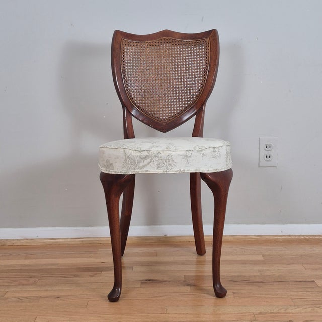 This is a pretty little vanity or boudoir chair by high-end American furniture maker Hickory Chair. The chair is made of...
