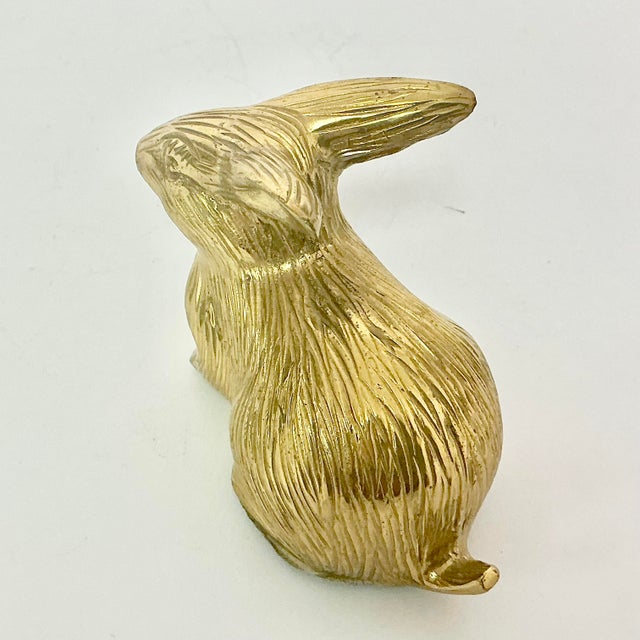 Mid-Century Hollywood Regency Boho Chic Brass Bunny Figurine. For Sale - Image 13 of 13