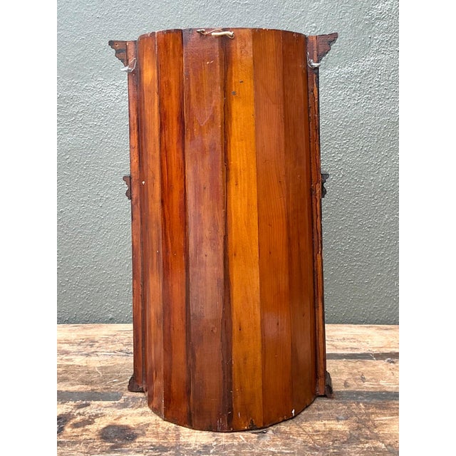 Brown Vintage Carved Wood Architectural Niche For Sale - Image 8 of 12