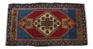 1960s Vintage Turkish Rug- 1′9″ × 3′2″