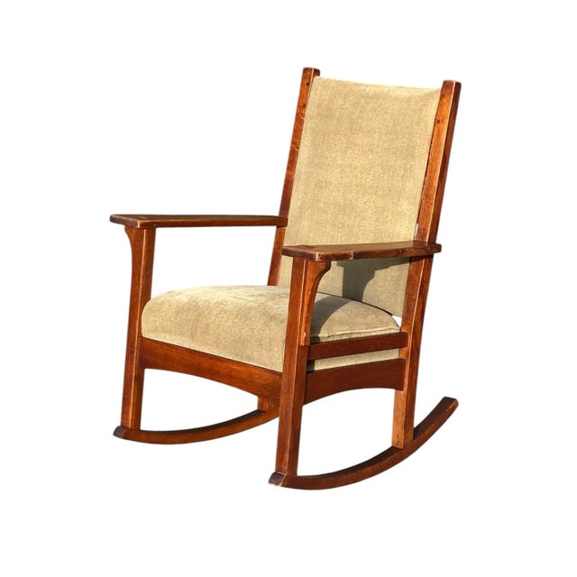 Arts & Crafts Antique Arts & Crafts / Mission Oak L&jg Stickley Rocking Chair For Sale - Image 3 of 12