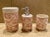 Red Vintage Labrazel 3 Piece Toile Bath Set in Red Toile, Made in Italy, Includes Cup, Soap Dispenser and Cotton Jar For Sale - Image 8 of 9