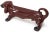Vintage Porcelain Decorated on Cast Iron Dachshund Boot Scraper & Doorstop For Sale In Boston - Image 6 of 13
