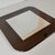 Mid-Century Modern Square Wall Mirror in Dark Brown Lacquered Wood – Italy, 1980s This Italian wall mirror that is an...