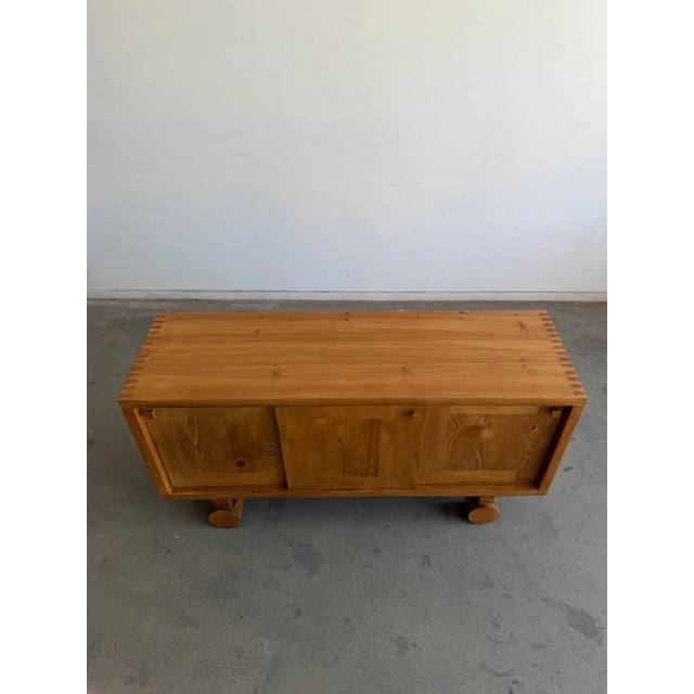 Brown Trolley Credenza in Pine For Sale - Image 8 of 13