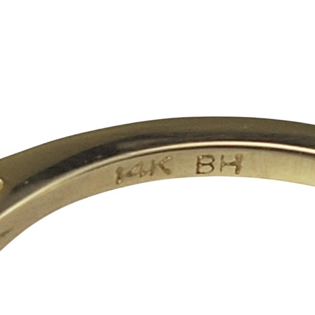 White Late 20th Century Effy 14 Karat Yellow Gold Diamond Pave Classica Ring, Size 7 For Sale - Image 8 of 9