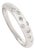 8 Flush Set Scattered Diamond Celestial Band Ring Size 5.5 in 14k White Gold For Sale