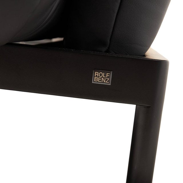 Plura Leather Corner Sofa in Black from Rolf Benz For Sale - Image 14 of 18