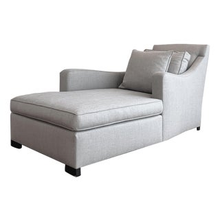 Bond Street Chaise Lounge in Grey Wool from Donghia, USA, 1990s For Sale