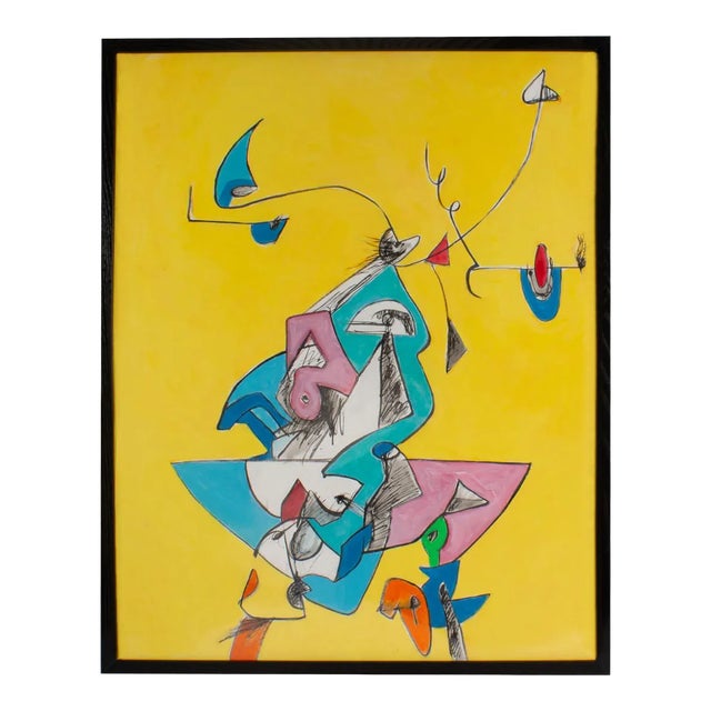 Abstract Mixed Media Painting by James L. Bruch For Sale