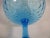 1960s Empoli Aqua Blue Optic Glass Snifter Vase For Sale - Image 9 of 13