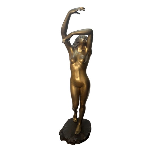 St. Monk, Large Sculpture of a Standing Naked Woman, 1980s, Bronze For Sale
