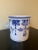 Late 20th Century Italian Hand Painted Blue and White Porcelain Ice Bucket For Sale - Image 5 of 10