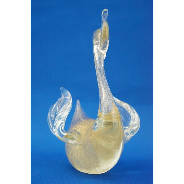 20th Century Murano Blown Glass Swan Sculpture in Gold Aventurine by Archimede Seguso, Italy For Sale - Image 3 of 18