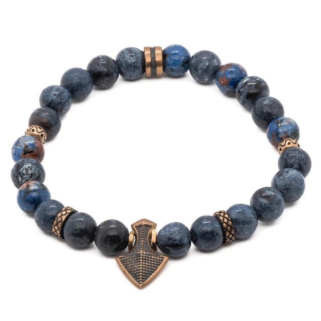 Balance Stone Sodalite Arrow Charm Beaded Bracelet For Sale In Miami - Image 6 of 11