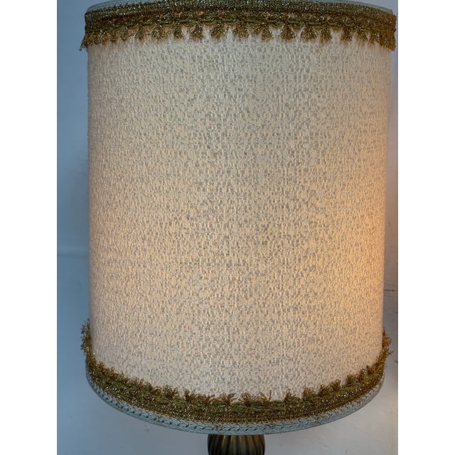 Hollywood Regency Vintage Sculptural Glass Table Lamps, Pair For Sale - Image 10 of 12