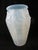 Marius-Ernest Sabino Sabino Paris Manta Raie Ray Sculpted Flower Blue Opalescent Glass Vase For Sale - Image 4 of 14