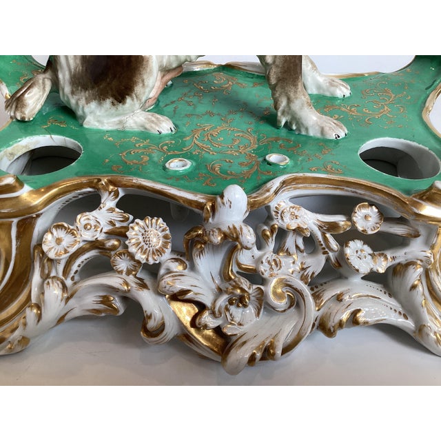 Rococo An Early 19th Century Paris Porcelain Inkstand Jacob Petit For Sale - Image 3 of 13