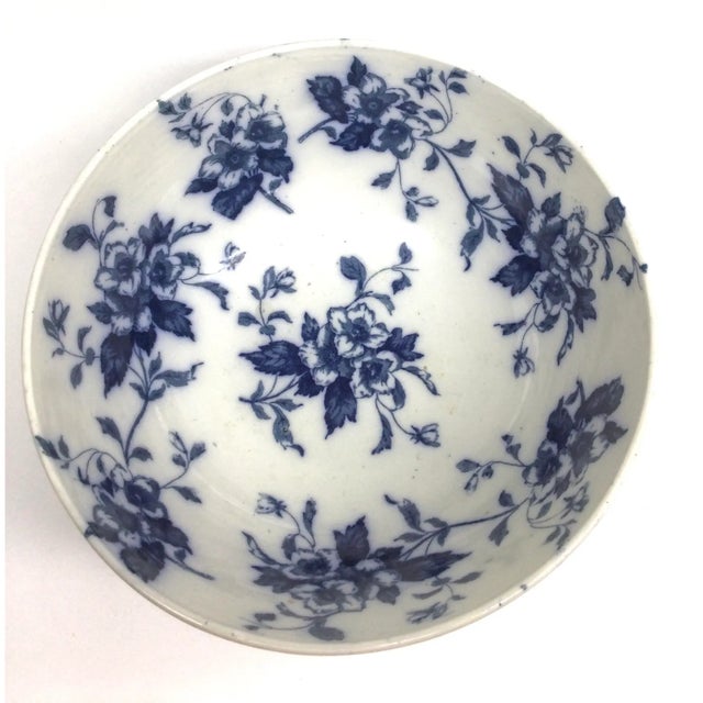 Victorian X L Beautiful Antique Blueflow Fruit Centerpiece Bowl For Sale - Image 3 of 11