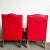 Traditional Red Faux Leather Wingback Chairs - a Pair For Sale - Image 4 of 11